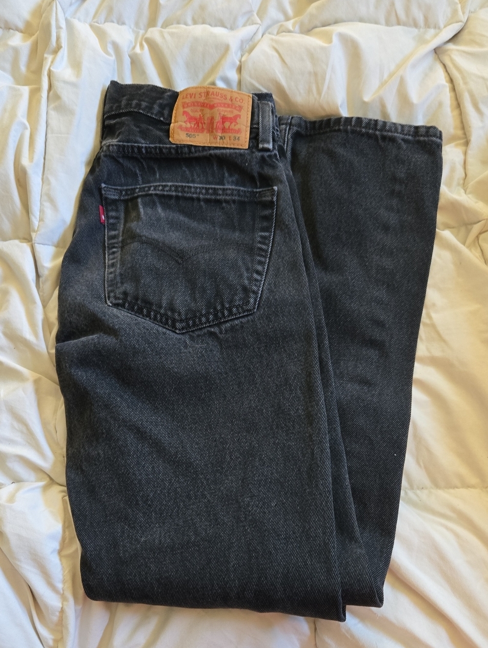 Levi's 505 Men’s Black Straight Jeans